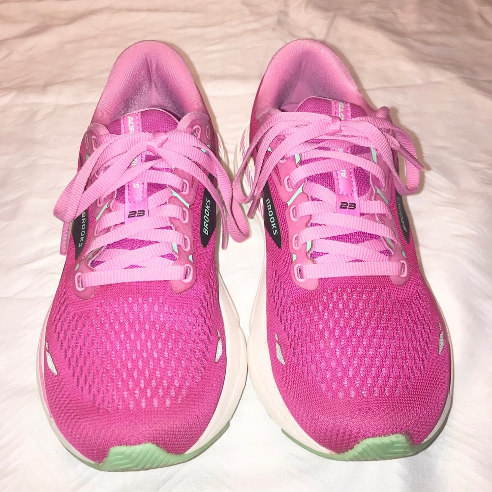 Brooks Adrenaline GTS 23 Pink Mint Green Running Shoes Womens 7.5 B  Walking - Picture 4 of 16